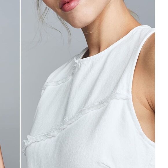 ✨NEW Alexander Wang White Denim Diagonal Seamed Gold Back Zipper Mini Dress - Picture 6 of 10